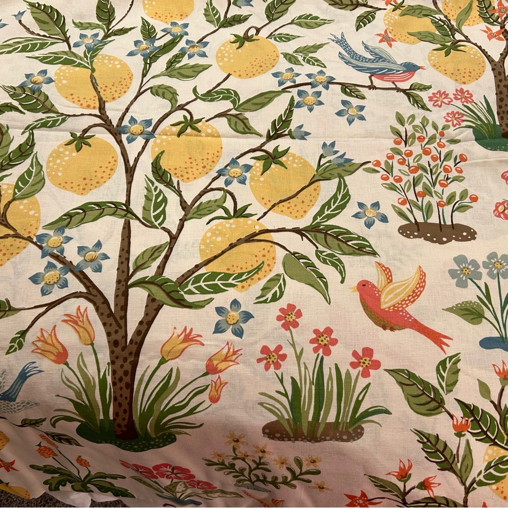 Pottery Barn king size cotton duvet cover.